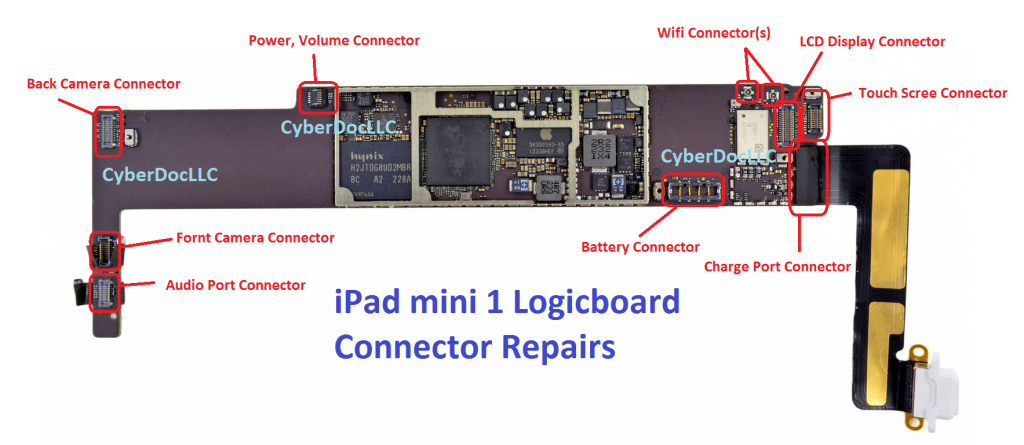 Mail in: iPad mini Battery Connector Repair Service | CyberDocLLC